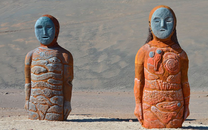 Esculturas en memoria a la Cultura Chinchorro